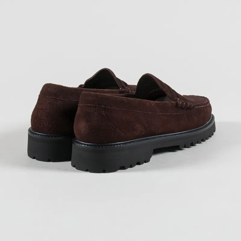 GH Bass Weejuns 90s Larson Penny Loafer Chocolate Suede-1