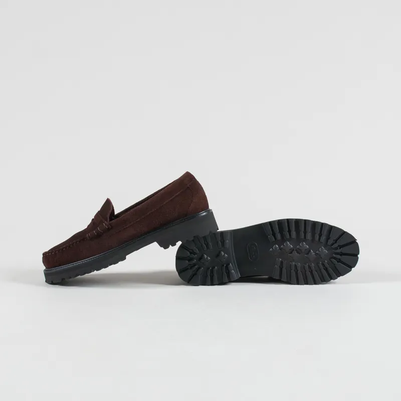 GH Bass Weejuns 90s Larson Penny Loafer Chocolate Suede-3