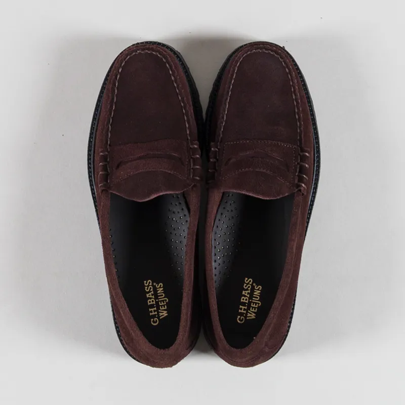 GH Bass Weejuns 90s Larson Penny Loafer Chocolate Suede-6