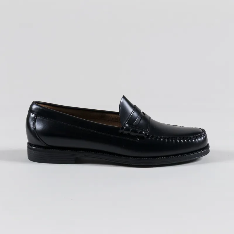 GH Bass Mens Easy Weejuns Larson Penny Loafers Black Leather