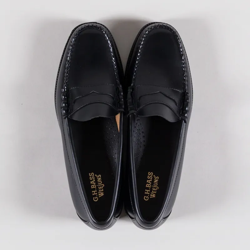 GH Bass Easy Weejuns Larson Penny Loafers Black Leather-6