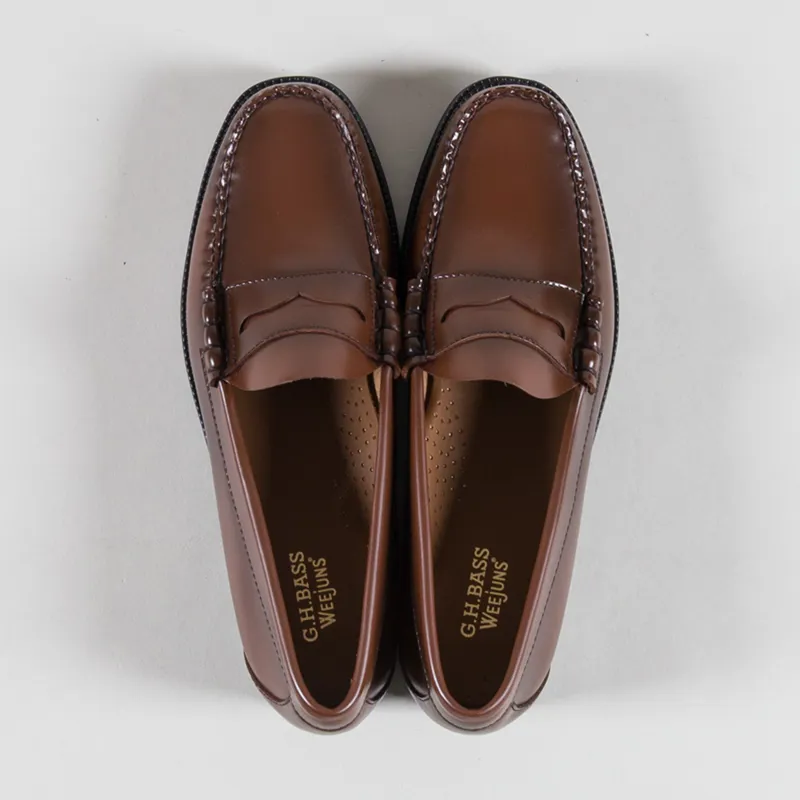 GH Bass Easy Weejuns Larson Penny Loafers Mid Brown Leather-6