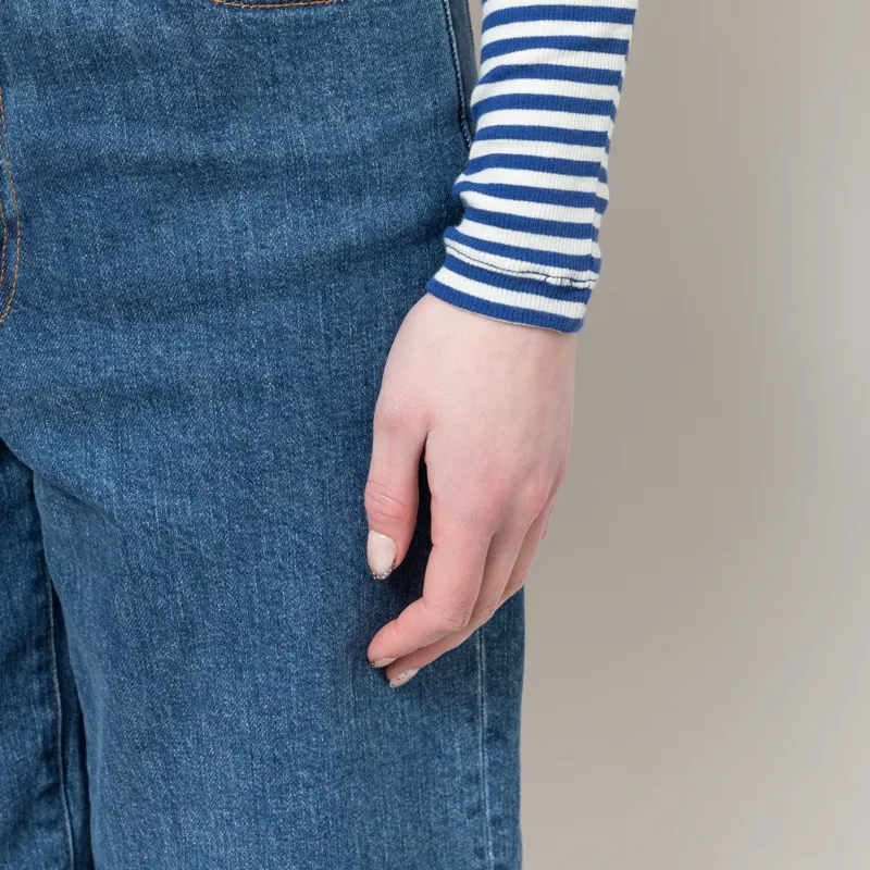 Basic Apparel Womens Ludmilla Long Sleeve T Shirt Sodalite Blue Whisper White-4