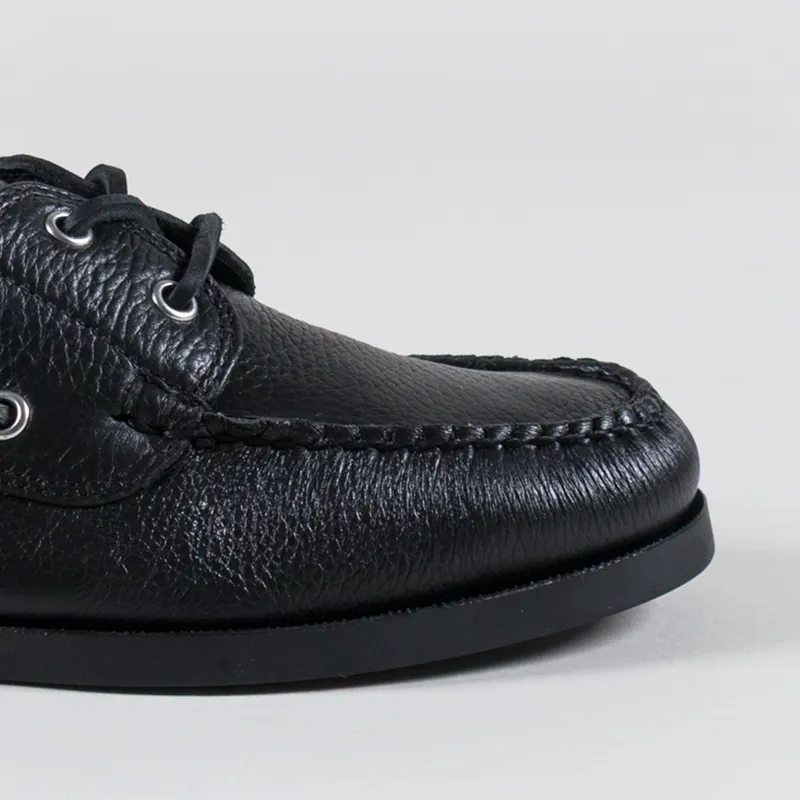 GH Bass Jetty II 2 Eye Boat Shoes Black Tumbled Leather-5