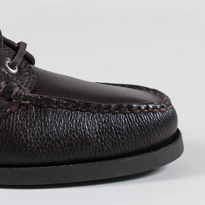 GH Bass Jetty II 2 Eye Boat Shoes Dark Brown Tumbled Leather-5