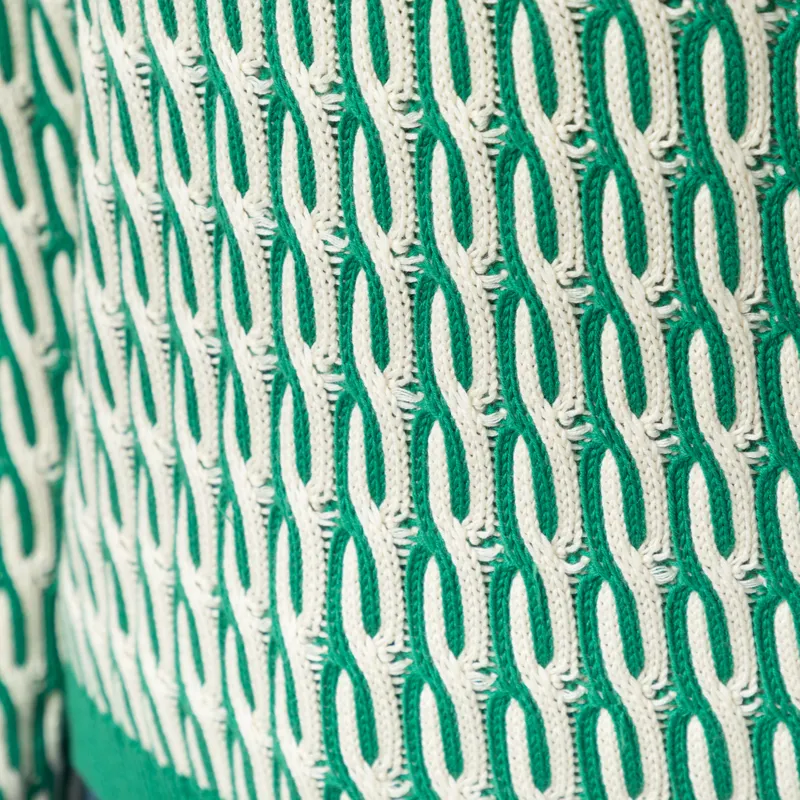 Basic Apparel Womens Minie Sweater Abundant Green Whisper White-6