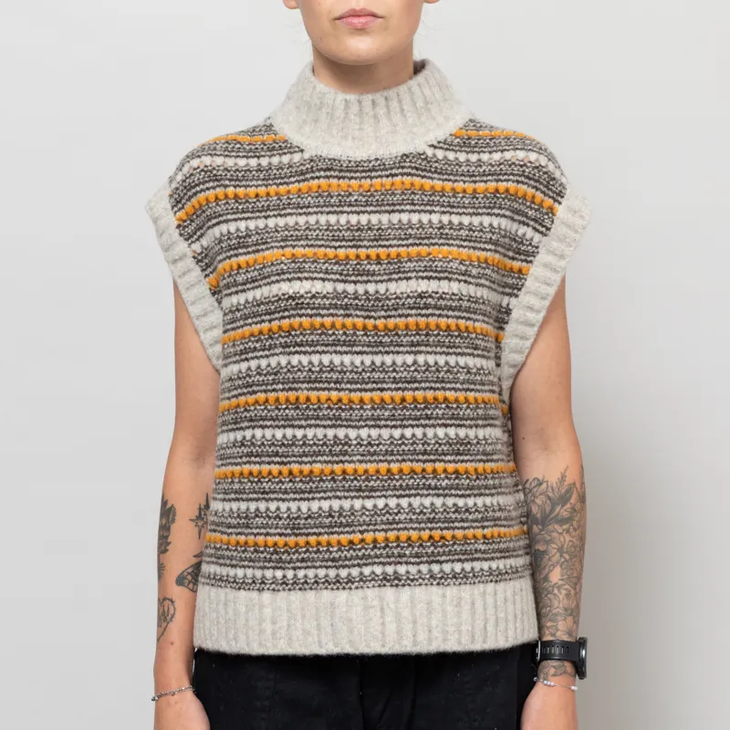 Basic Apparel Womens Sally Vest Light Grey Carafe Buckskin