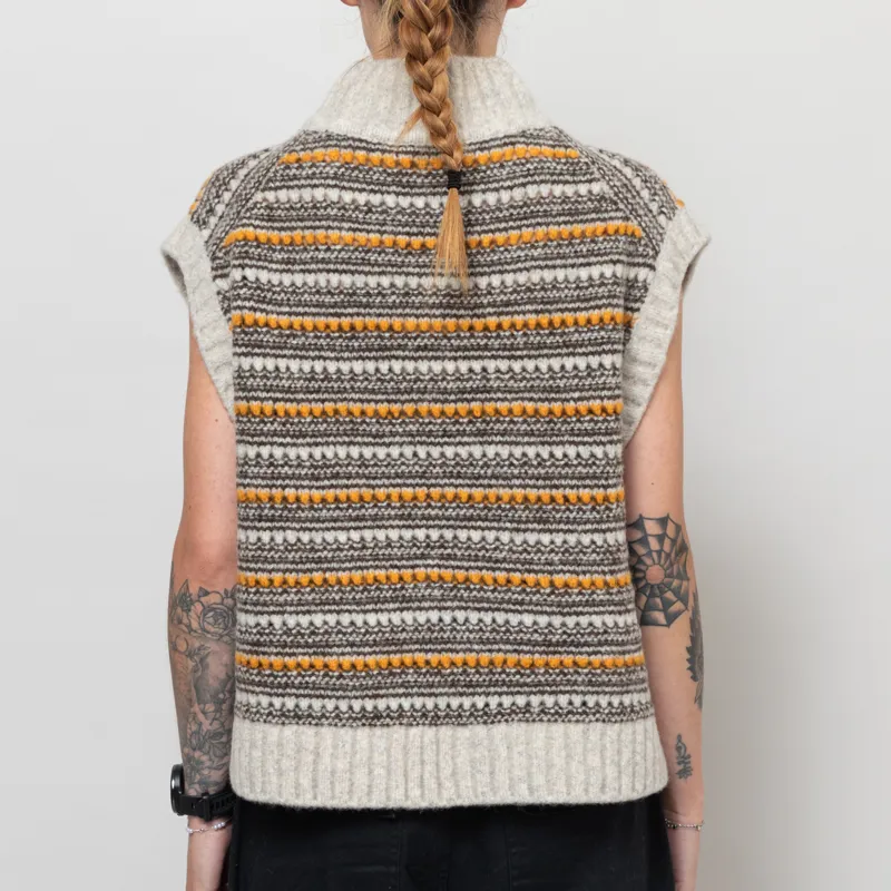 Basic Apparel Womens Sally Vest Light Grey Carafe Buckskin-3