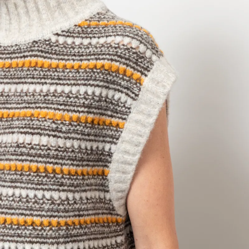 Basic Apparel Womens Sally Vest Light Grey Carafe Buckskin-6