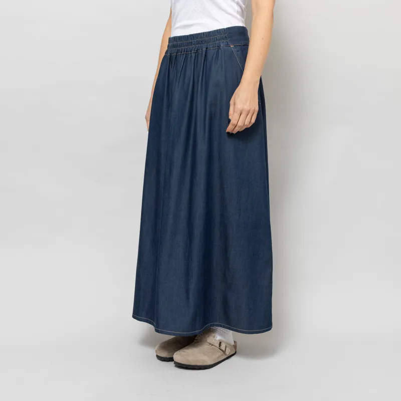 Basic Apparel Womens Bine Long Skirt Blue-2