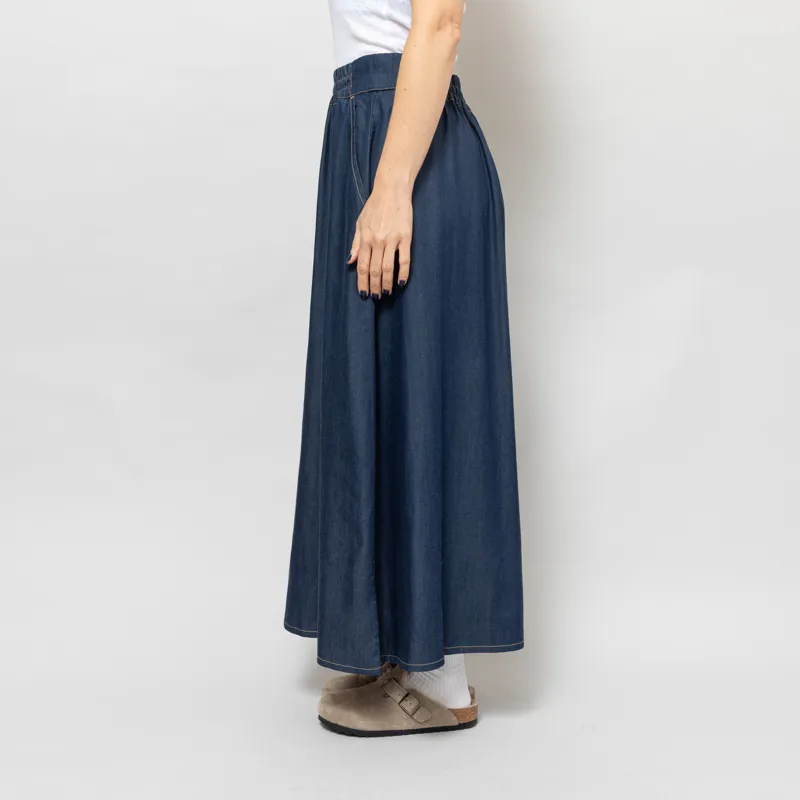 Basic Apparel Womens Bine Long Skirt Blue-3