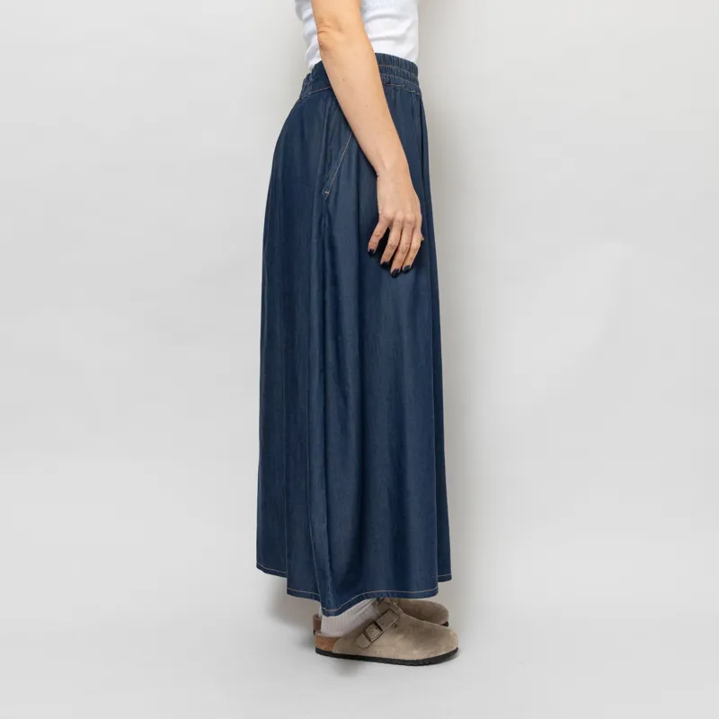 Basic Apparel Womens Bine Long Skirt Blue-5