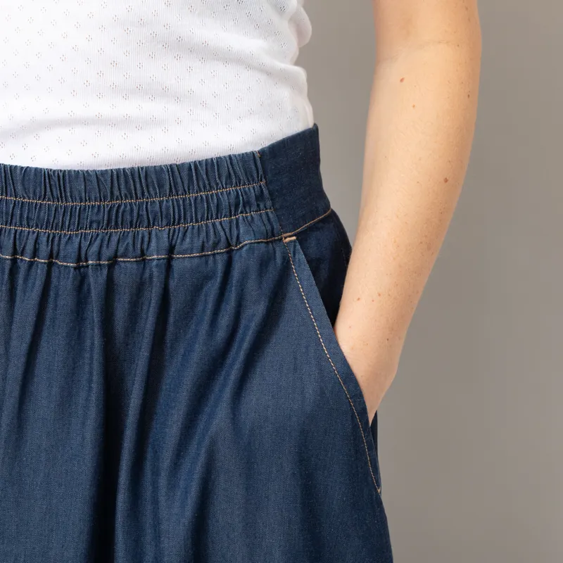 Basic Apparel Womens Bine Long Skirt Blue-8