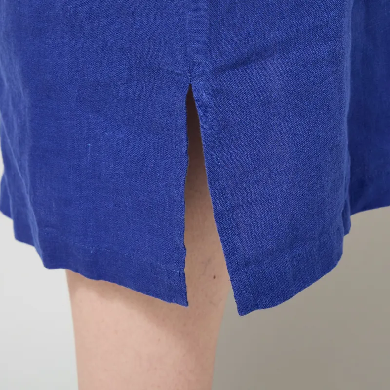L.F. Markey Womens Basic Linen Shift Dress Cobalt-7