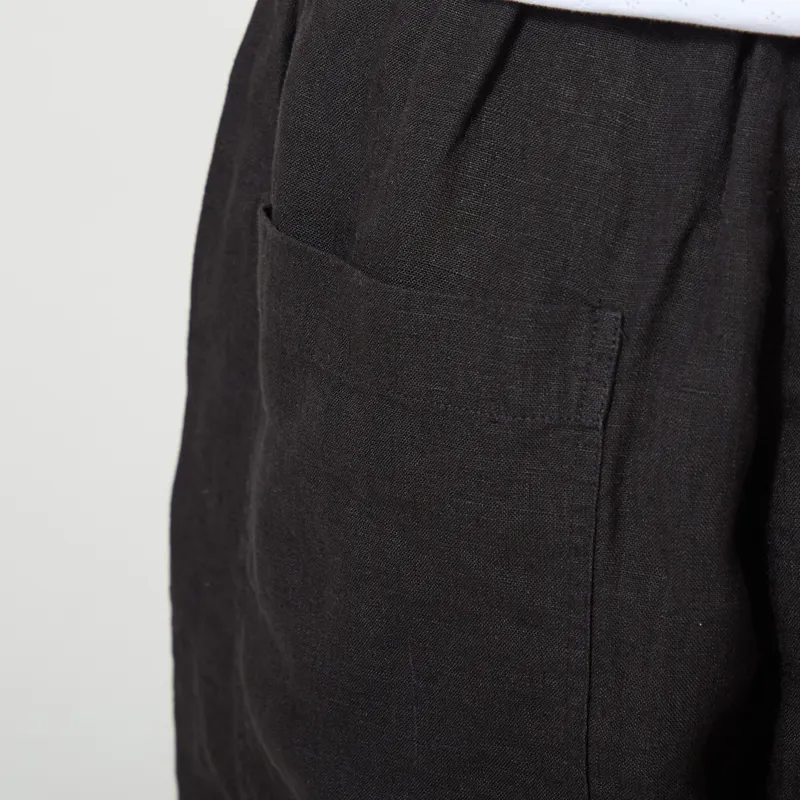 L.F. Markey Womens Basic Linen Shorts Black-7