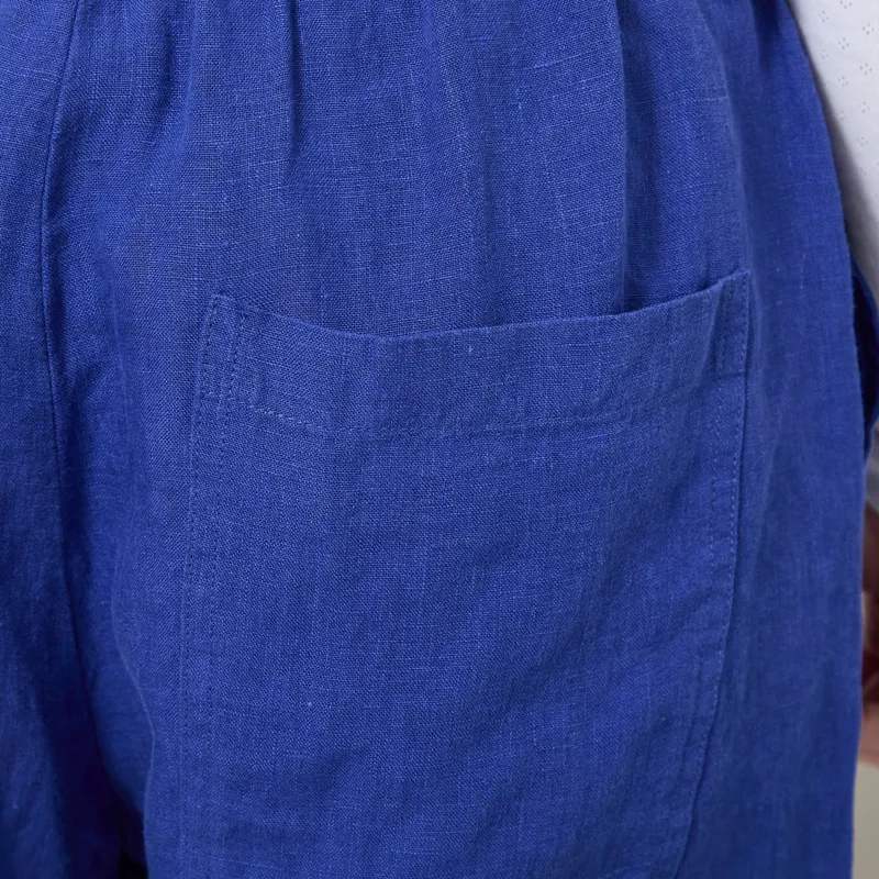 L.F. Markey Womens Basic Linen Shorts Cobalt-5
