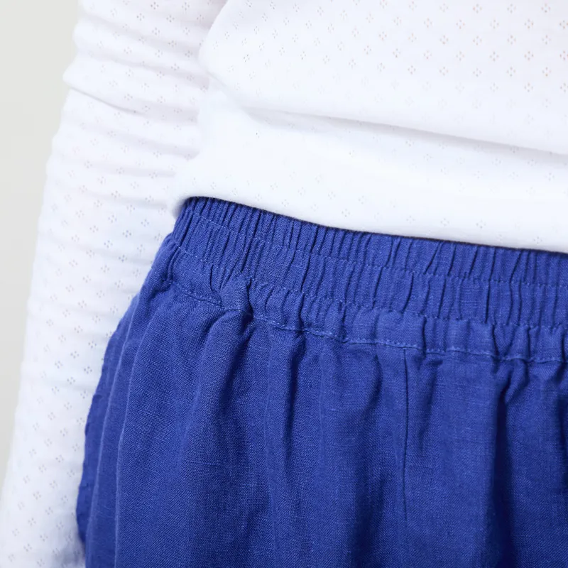 L.F. Markey Womens Basic Linen Shorts Cobalt-3