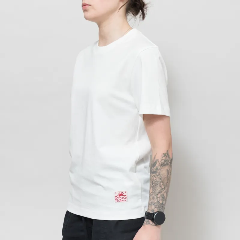 L.F. Markey Womens Basic T Shirt Ecru-1