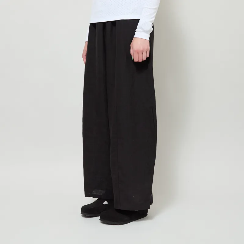 L.F. Markey Womens Basic Linen Trousers Black-1