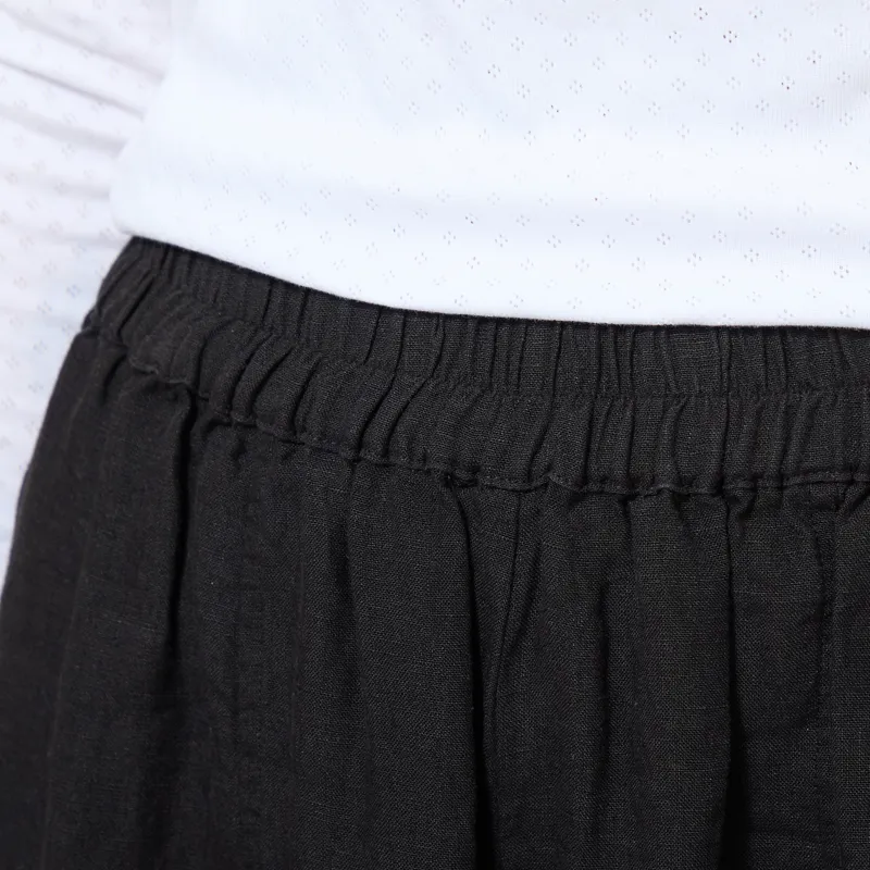 L.F. Markey Womens Basic Linen Trousers Black-4