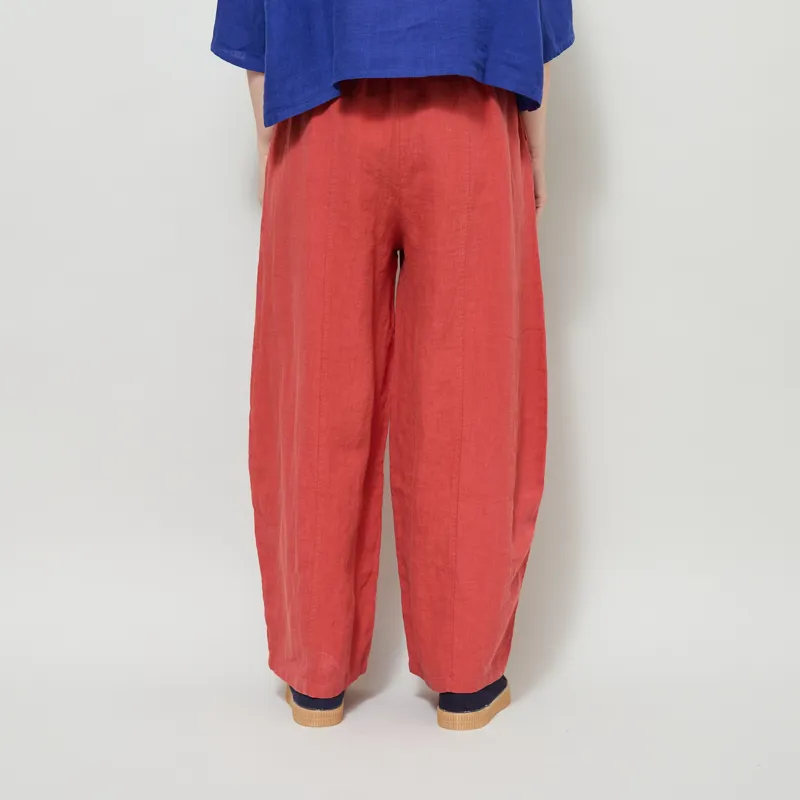 L.F. Markey Womens Basic Linen Trousers Paprika-3