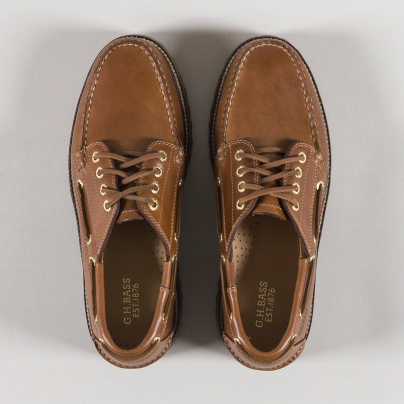 GH Bass Ranger Camp Moc Shoes Mid Brown Leather-6