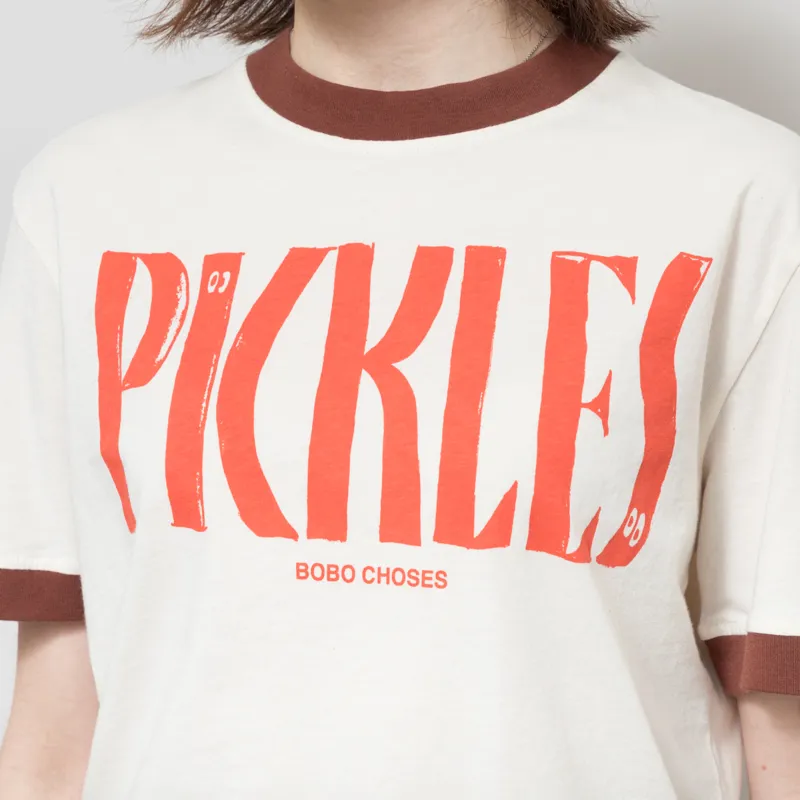 Bobo Choses Womens Colour Block Fitted T Shirt Off White-2