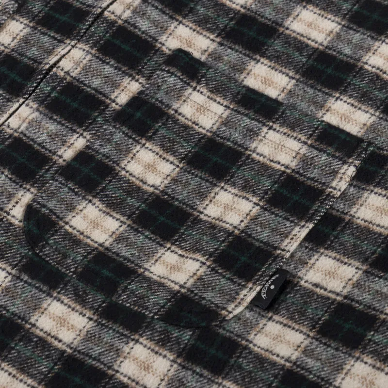 Temp Surf Co. Porth Zip Overshirt Black Ecru-6