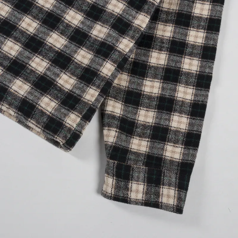 Temp Surf Co. Porth Zip Overshirt Black Ecru-8