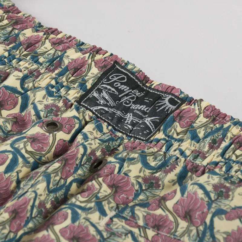 Pompeii Flower Swim Trunks Butter-6