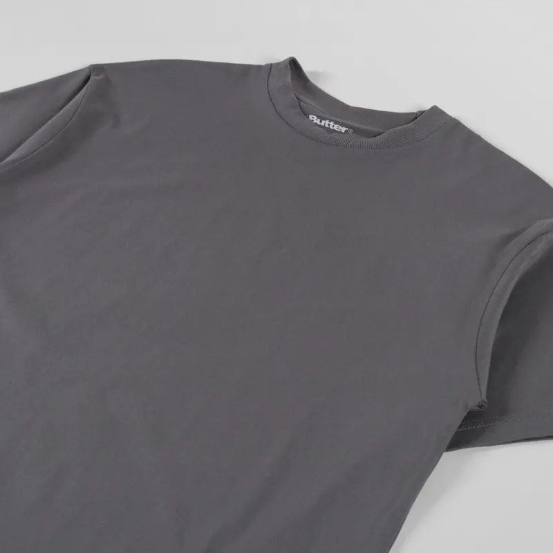 Butter Goods Organic T Shirt Charcoal-1