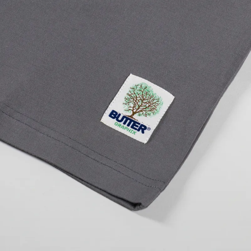 Butter Goods Organic T Shirt Charcoal-2