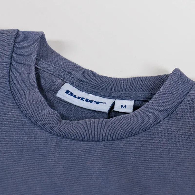 Butter Goods Basic T Shirt Washed Steel-2