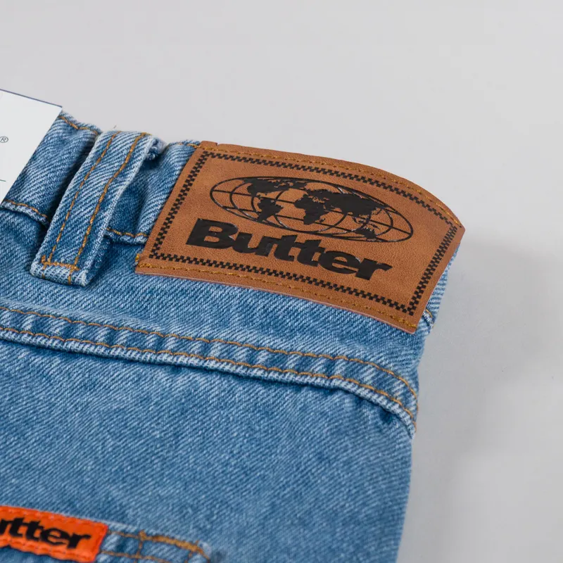 Butter Goods Baggy Denim Shorts Washed Indigo-7