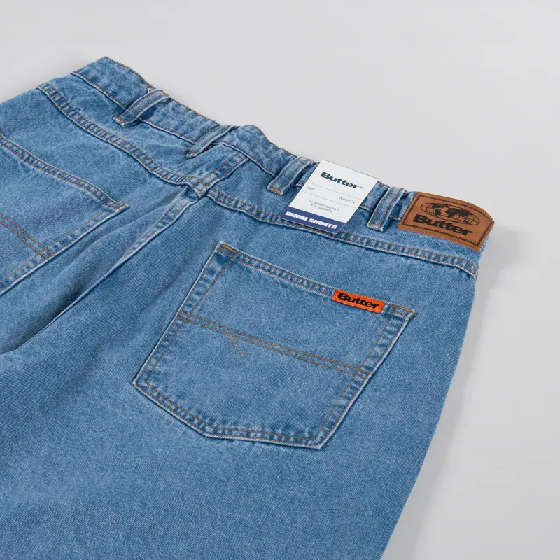 Baggy Denim Short Light Washed Indigo 34 Baggy Denim Short