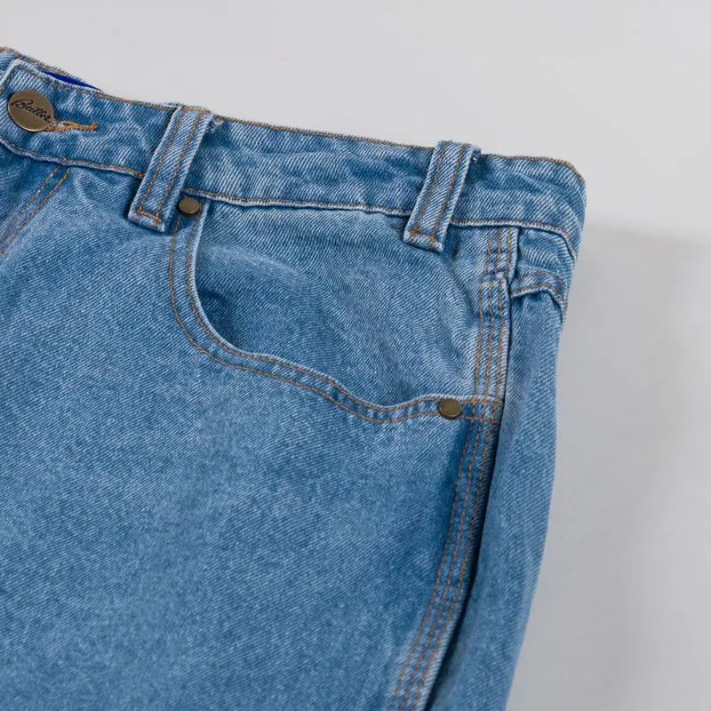 Butter Goods Baggy Denim Shorts Washed Indigo-8