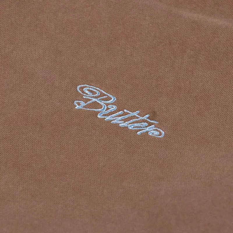 Butter Goods Jive Zip Thru Hood Washed Brown-6