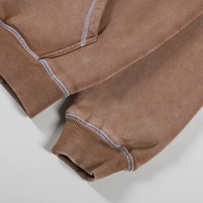 Butter Goods Jive Zip Thru Hood Washed Brown-7