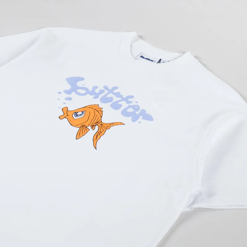 Butter Goods Goldfish T Shirt White-1