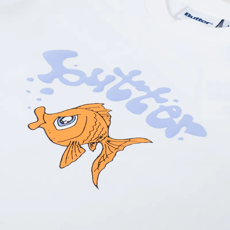 Butter Goods Goldfish T Shirt White-2