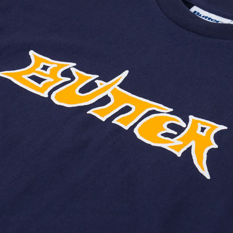 Butter Goods Encounter T Shirt Navy-2