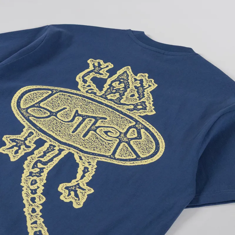 Butter Goods Wipeout T Shirt Denim-2