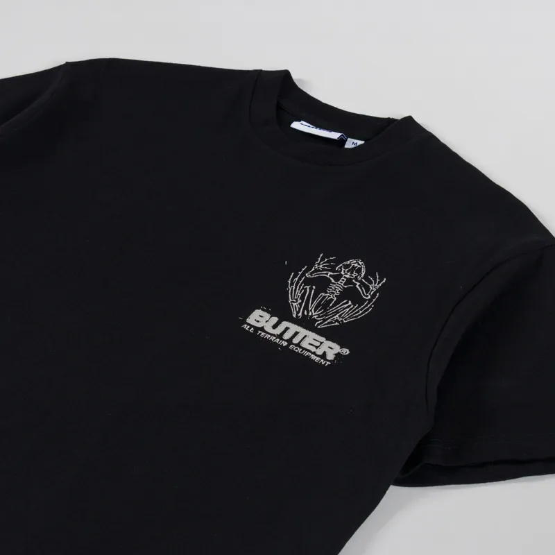 【BUTTER GOODS】 Fossil Tee, Black Butter Goods Fossil Tee Black - Orchard Skateshop