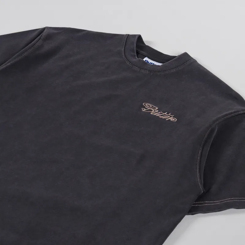 Butter Goods Jive Contrast T Shirt Washed Black-1