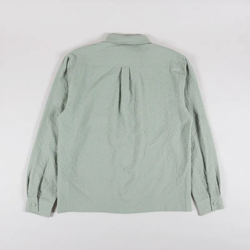 Butter Goods Carve Zip Shirt Seafoam-1