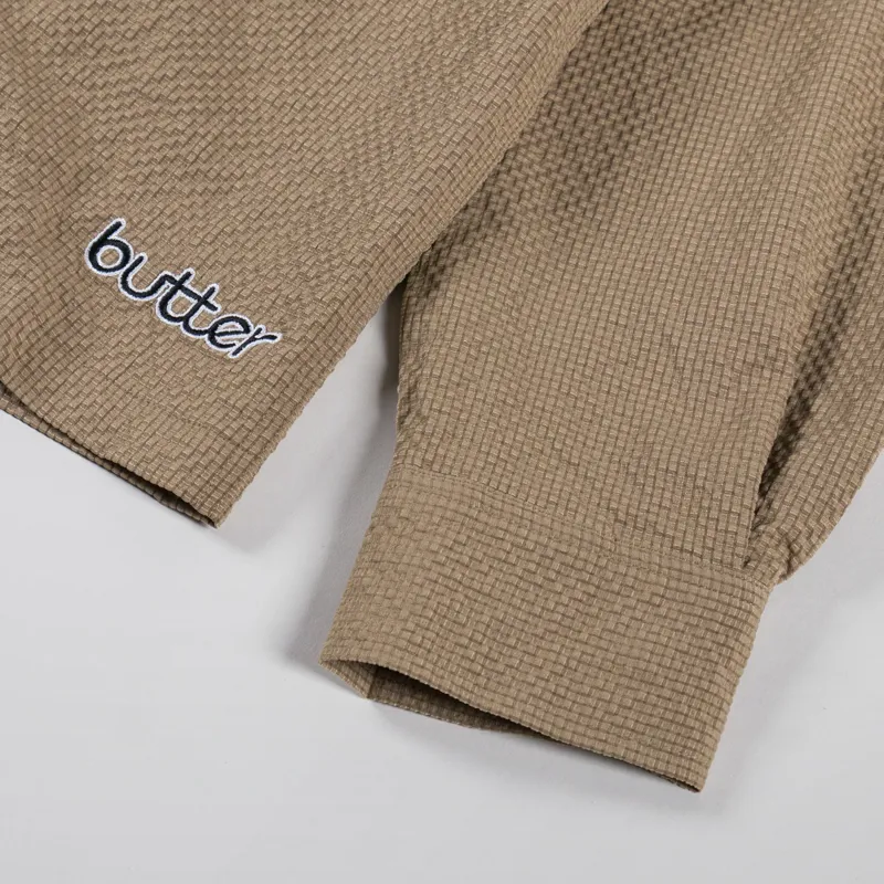 Butter Goods Carve Zip Shirt Walnut-7