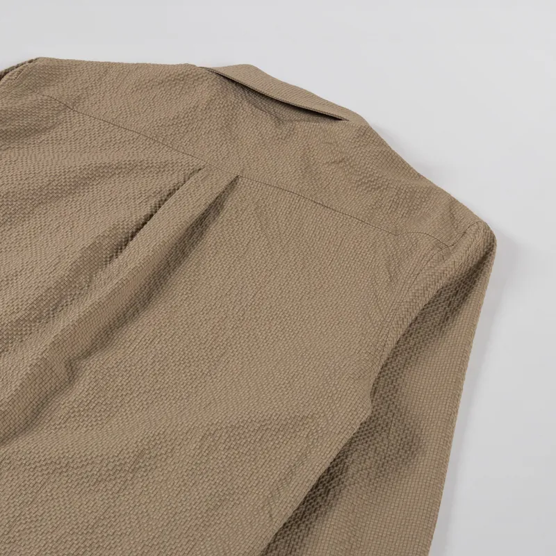 Butter Goods Carve Zip Shirt Walnut-3