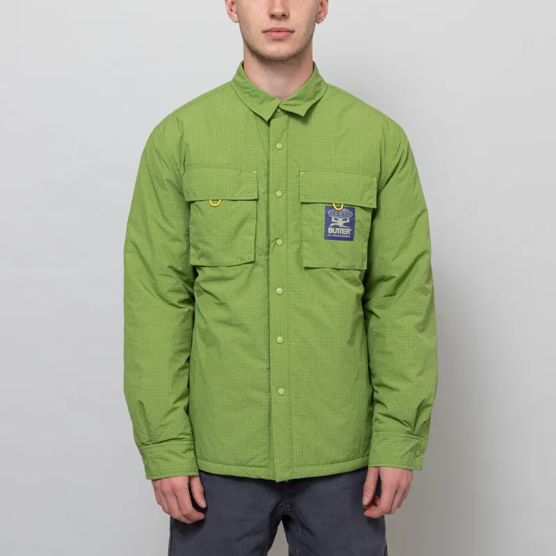Butter Goods Mens Exploration Insulated Overshirt Jacket Lime