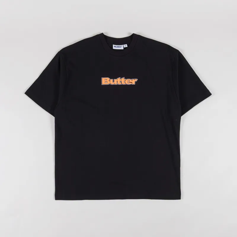 Butter Goods Outline Logo T Shirt Black