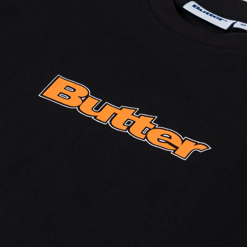 Butter Goods Outline Logo T Shirt Black-2